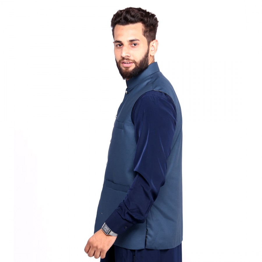 Kamaal Khan Ferozi Suiting  Waistcoat For Men - KK-44